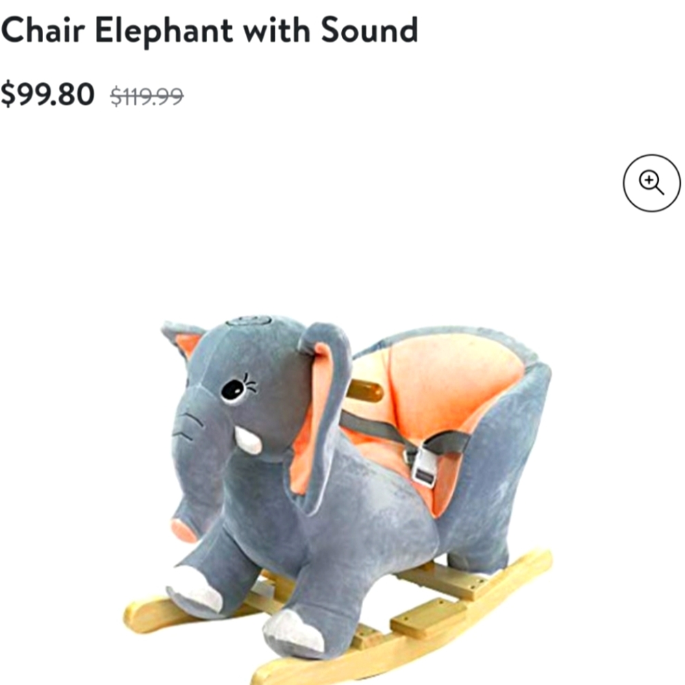 ❌⚫❌⚫SOLD❌⚫❌⚫Elephant rocking chair/brand new still in Box never opened